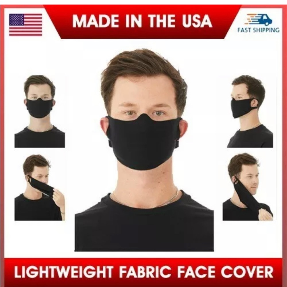 BELLA CANVAS CLOTH FACE MASK MADE IN USA pack of 6